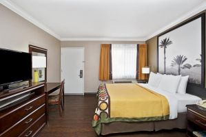 Guest room at the Super 8 by Wyndham Los Angeles-Culver City Area in Los Angeles, California